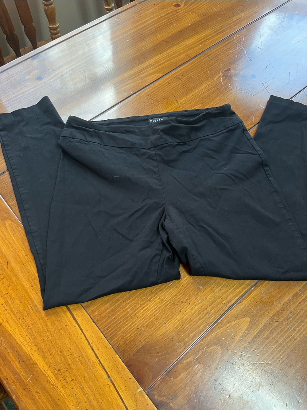 HIVIEW Women’s Black Pull On Pants Size XL Stretch Slim Leg Ankle Trousers EUC